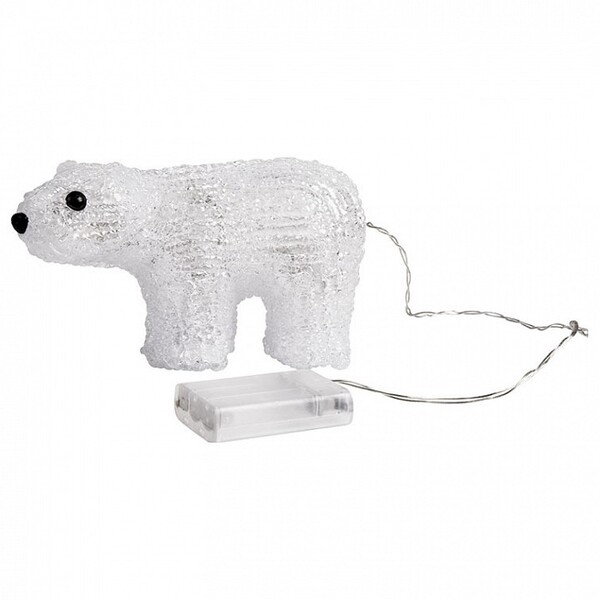 Зверь световой (15 см) Белый мишка NN-513 513-252